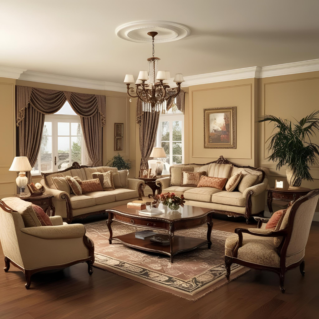 Klassiek interieurstijl voorbeeld